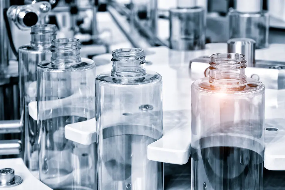 Empty containers in manufacturing process